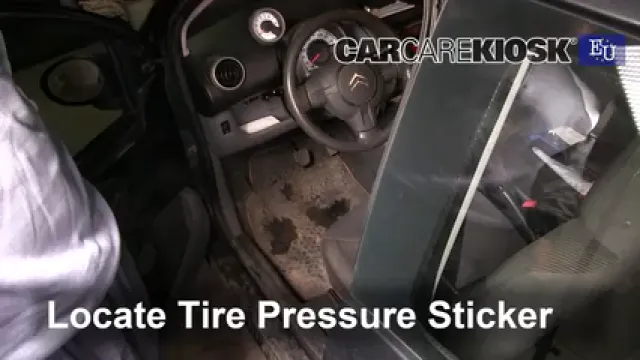 2008 Citroen C1 Advance 1.0L 3 Cyl. Tires & Wheels Check Tire Pressure